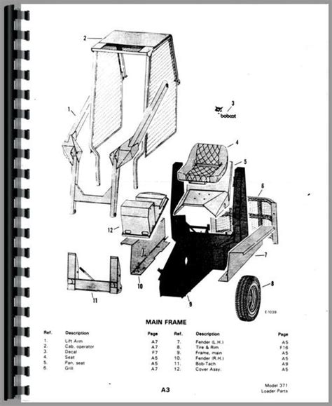 bobcat   skid steer loader parts manual