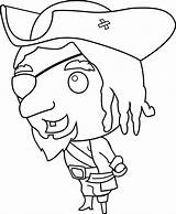Pirate Coloring Clip Little Sweetclipart sketch template