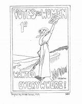 Women Suffrage Votes Poster Coloring Do Hab Celebrates sketch template