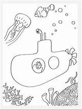 Coloring Submarine Adventure Pages Sea Printable Under Kids Stencils Ocean Life Deep Printables Craft Beach sketch template