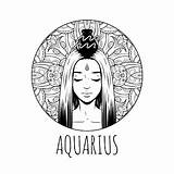 Coloring Aquarius Verseau Signe Horoscope 30seconds Plus Selasa Zodiak Ramalan Pisces Symbole sketch template