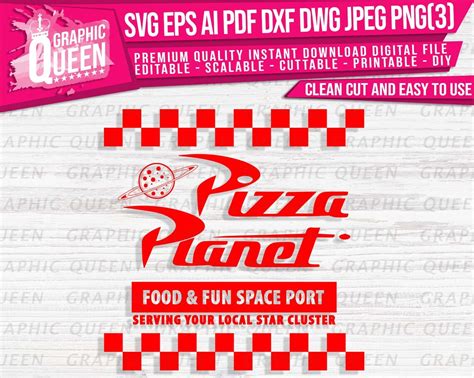 pizza planet svg pizza planet toy story vector cut files etsy