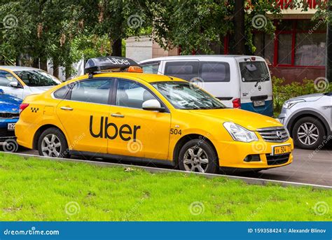 uber taxi parked   city street editorial stock image image  taxi automotive