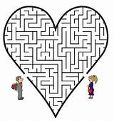 Wedding Coloring Pages Maze Activities Kids Book Colouring Printable Games Cartoon Print Heart Printables Gif Theme Valentine Doolhof Mazes Prints sketch template