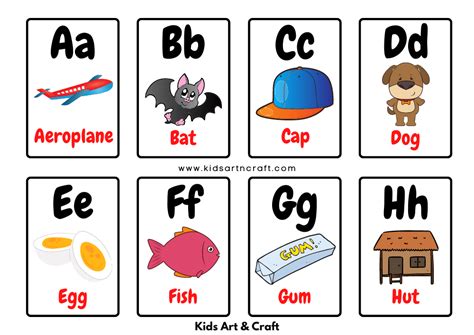 alphabet flashcards  preschoolers kids art craft