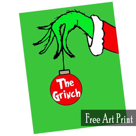 grinch  art printable  christmas printable christmas