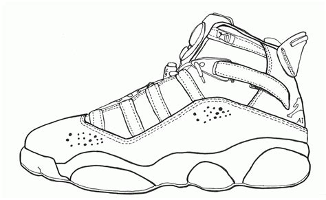 jordan shoes coloring page coloring home