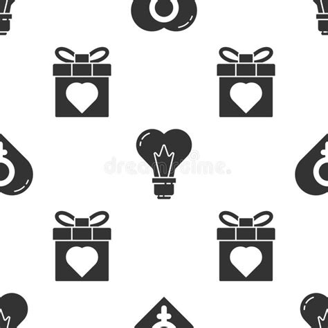 Set Gender Heart Wedding Cake With Heart And Key Shape On Seamless