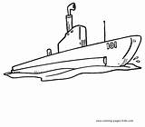 Coloring Pages Transportation Military Kids Submarine Printable Navy Ship Color Sheets Boat Sheet Clip Print Lunch Cliparts Clipart Box Kid sketch template