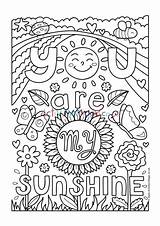 Colouring Sunshine Activity Pages Quotes Village Explore sketch template