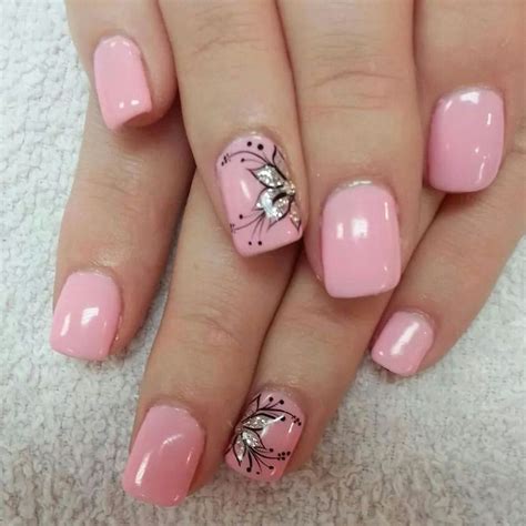 creative flower nails art   valentines day pink nail art