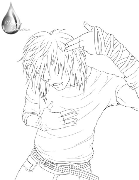 emo anime coloring pages