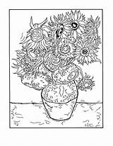 Twelve Masterpieces Sunflowers Benton sketch template