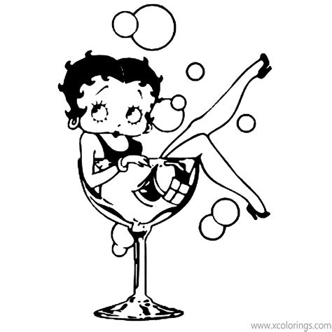 Betty Boop Coloring Pages With Bubbles
