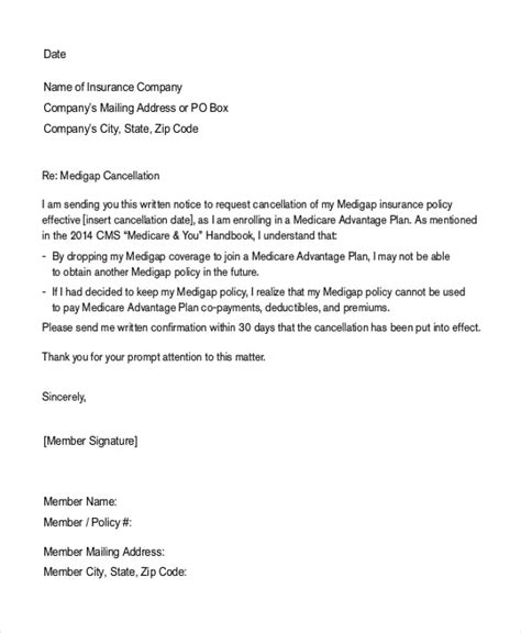 insurance policy termination letter