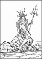 Dover Siren Mermaids sketch template