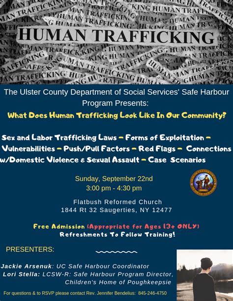 what does human trafficking look like ulster county