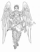Coloring Pages Angel Warrior Angels Adult Castiel Colouring Fairy Choose Board Flower sketch template