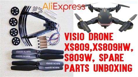 visuo xs xshw xsw foldable rc quadcopter drone spare parts unboxing youtube