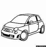 Abarth 500c Chrysler Coloriages Nissan sketch template