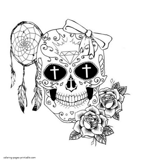 skull colouring pages  adults coloring pages printablecom