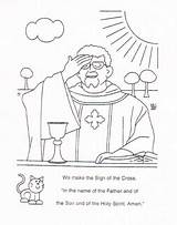 Coloring Mass Catholic Parts Pages Book Template sketch template