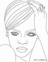 Coloring Pages Rihanna Drawings People Hellokids Sketches Simple Star Rock sketch template