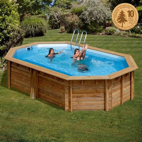 gre pool komplettset aus echtholz grenade  oval      cm