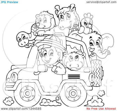 safari jeep coloring page  getdrawings
