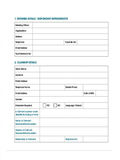 sample medical referral forms   ms word