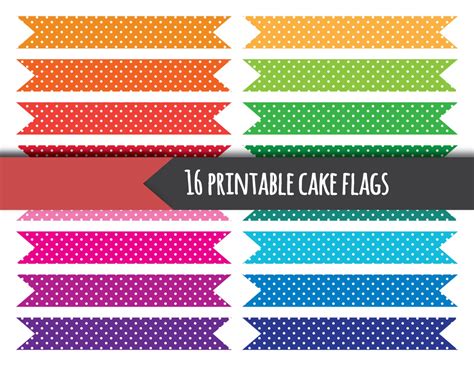printable cake flags printable cupcake  olliesdrawingroom