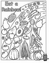 Coloring Pages Healthy Food Health Kids Rainbow Eat Nutrition Preschool Printable Activities Chain Eating Foods Habits Worksheets Color Sheets Worksheet sketch template