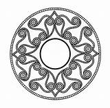 Celtic Coloring Mandala Drawing Looking Pages Designs Adult sketch template