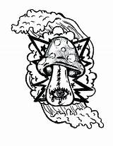 Trippy Stoner Mushroom Shroom Shrooms Psychedelic Clipartmag Melting Outlines Getdrawings sketch template