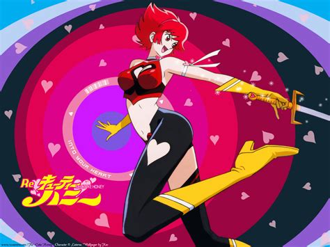 boots cutey honey cutie honey gainax red eyes red hair