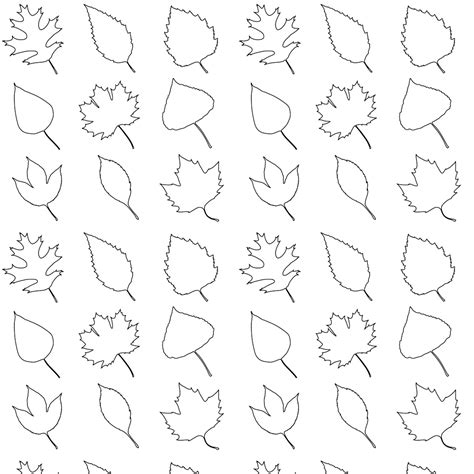 printable leaves coloring pattern paper ausdruckbares