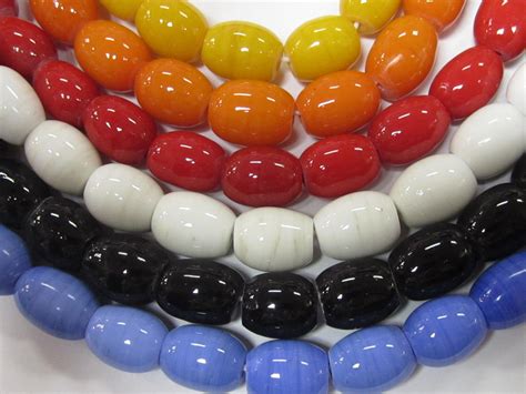 Glass Barrel Beads Assorted Colors These Beads Have A 2mm