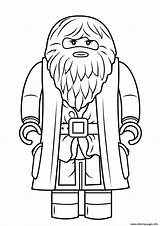 Potter Harry Coloring Hagrid Rubeus Minifigure Pages Lego Printable sketch template