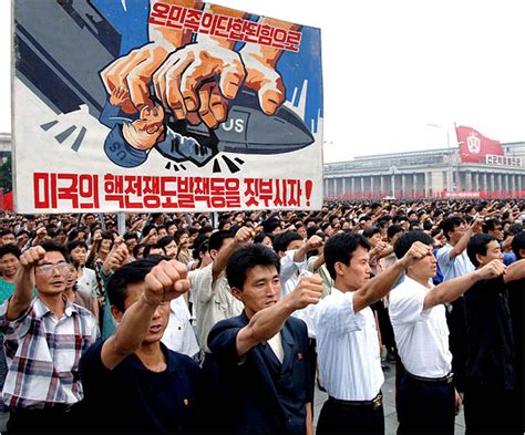 North Koreans Condemn U S And Sanctions At Huge Rally The New York Times