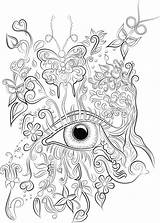 Coloring Pages Colouring Adult Eye Color Eyes Printable Mind Eyeball Mandala Pdf Sheets Adults Print Etsy Digital Instant Drawing Book sketch template