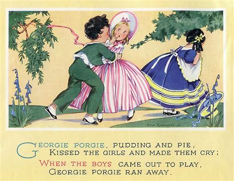 the nursery rhyme georgie porgie pudding and pie 14190551