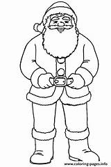 Santa Body Coloring Claus Pages Christmas Printable sketch template