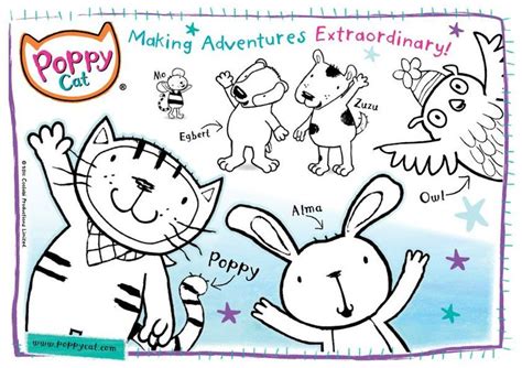 poppy cat friends coloring page friends coloring pages cat coloring