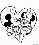 Coloring Disney Pages Valentine Mickey Couple Valentines Princess Cute Printable Coloriage Mouse 5c80 Color Print Imprimer Minnie Miki Dessin Kids sketch template