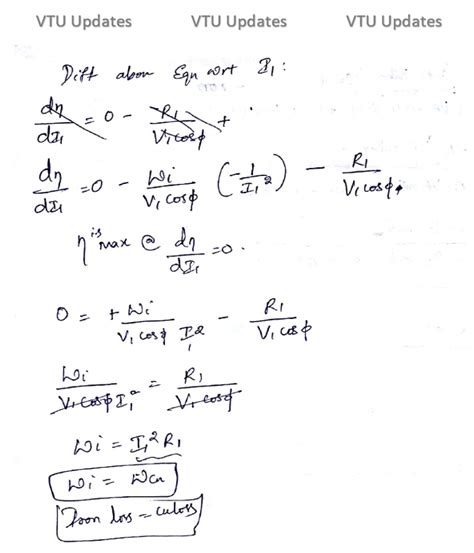 operate  transformer  maximum efficiency  derive