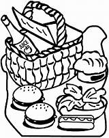Picnic Coloring Pages Clipart Basket Blanket Drawing Colouring Crayola Printable Food Preschool Picnics Clip Family Kids Book Color Colour Dibujos sketch template