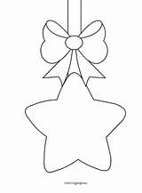 Christmas Coloring Bow Getcolorings Star Color sketch template