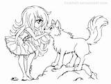 Coloring Wolf Pages Anime Girl Chibi Print Printable Lineart Deviantart Yampuff Commission Cute Colouring Online Coloriage Wolves Sheets Color Getcolorings sketch template