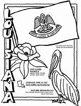 Louisiana Crayola Flag Pelican Coloringhome Library Binder Symbol Grade sketch template