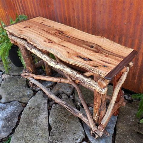 reclaimed wood sofa table rustic wood table  woodzyshop